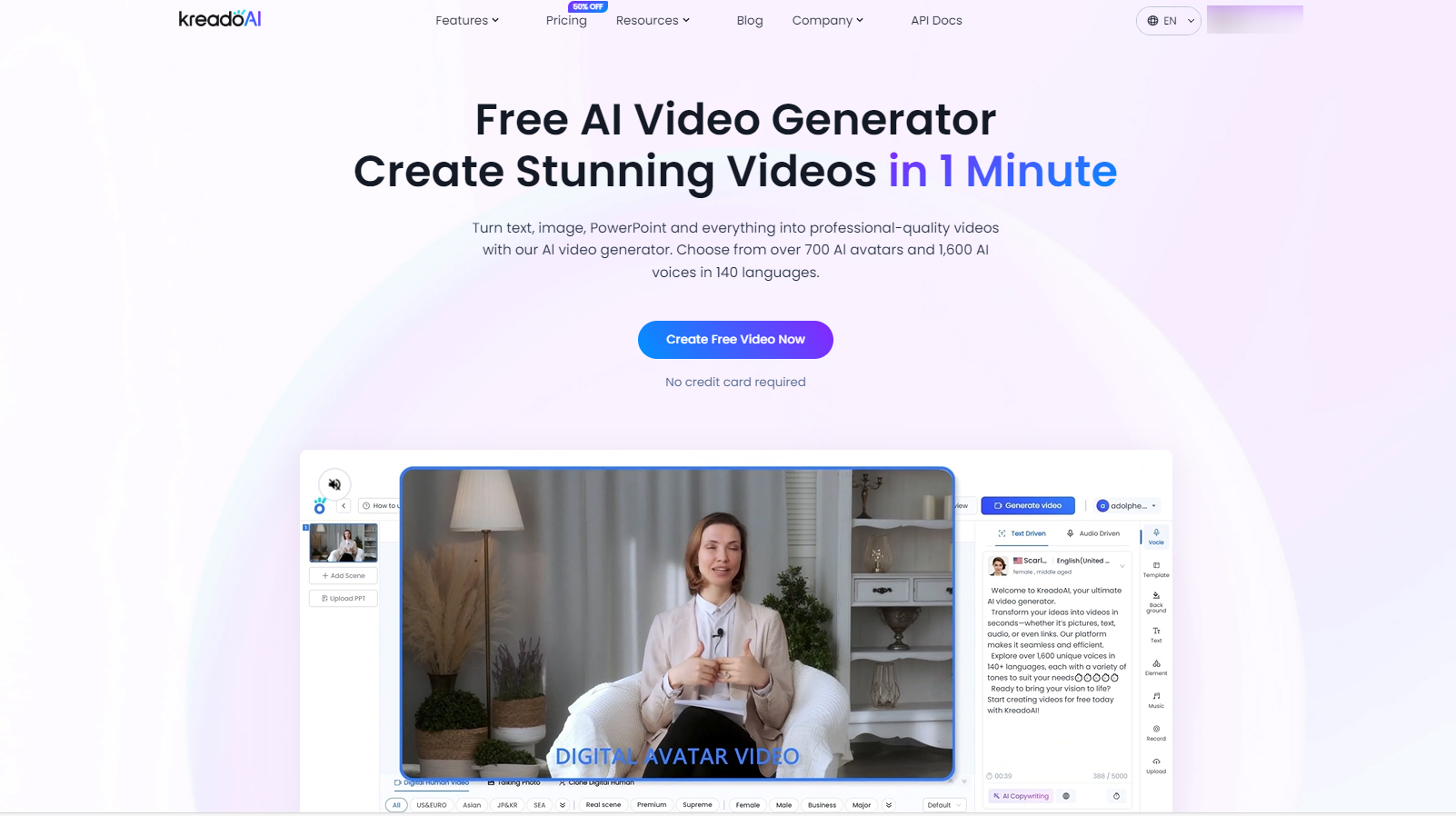 kreado_AI video creation platform