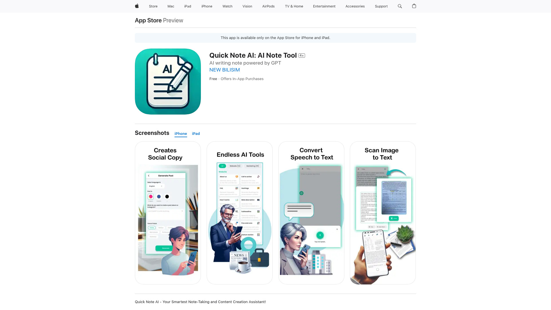 Quick Note AI: AI Note Tool